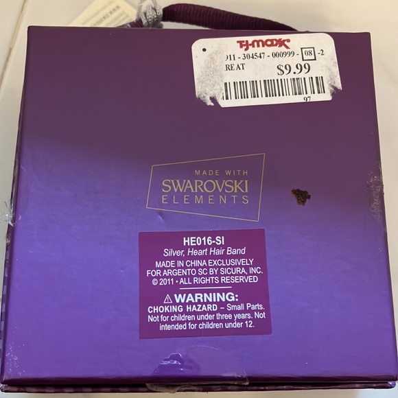 Silver and crystal hair band - Picture 4 of 4